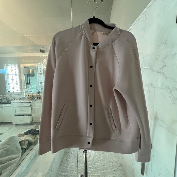Zella Arise Luxe bomber jacket button up light pink - Picture 5 of 17
